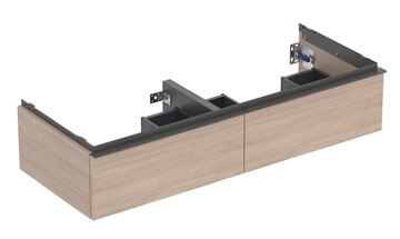 GEBERIT ICON skrinka pod dvojumývadlo 118,4x47,6x24,7 cm, 2 zásuvky, dub
