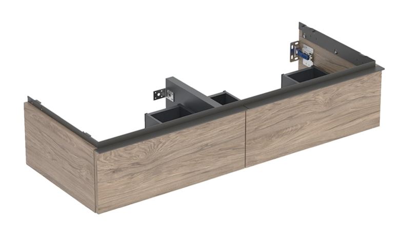 GEBERIT ICON skrinka pod dvojumývadlo 118,4x47,6x24,7 cm, 2 zásuvky, orech hickory 502.314.JR.1 Obrázek - Hlavní obrázek