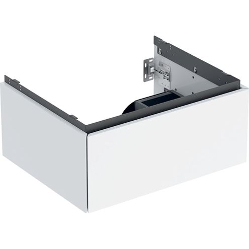 GEBERIT ONE skrinka pod umývadlo 59,2x26,6x47 cm, závesná, 1 zásuvka, Push-open, lesklá biela 505.071.00.1 Obrázek - Hlavní obrázek