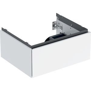 GEBERIT ONE skrinka pod umývadlo 59,2x26,6x47 cm, závesná, 1 zásuvka, Push-open, lesklá biela
