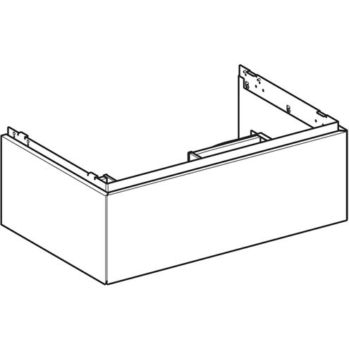 GEBERIT ONE skrinka pod umývadlo 74x26, 6x47 cm, 1 zásuvka, Push-open, matná čierna 505.072.00.8 Obrázek - fotka