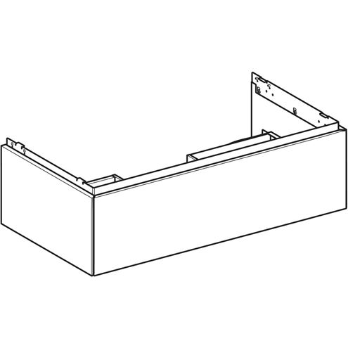 GEBERIT ONE skrinka pod umývadlo 88,8x26,6x47 cm, 1 zásuvka, Push-open, matná čierna 505.073.00.8 Obrázek - fotka