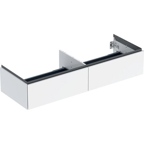 GEBERIT ONE skrinka pod umývadlo 133,2x47x26,6 cm, 2 zásuvky, Push-open, lesklá biela 505.076.00.1 Obrázek - Hlavní obrázek