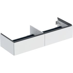 GEBERIT ONE skrinka pod umývadlo 133,2x47x26,6 cm, 2 zásuvky, Push-open, matná biela