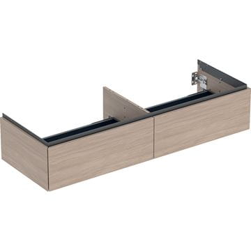 GEBERIT ONE skrinka pod umývadlo 133,2x47x26,6 cm, 2 zásuvky, Push-open, dub