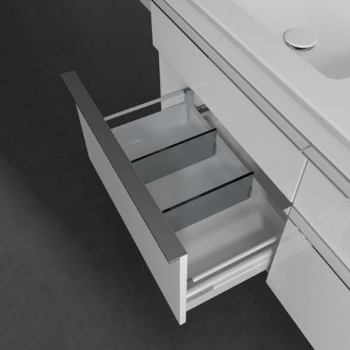 VILLEROY & BOCH VENTICELLO skrinka pod dvojumývadlo 125,3x50,2x59 cm, 4 zásuvky, Glossy White A93001DH Obrázek - fotka