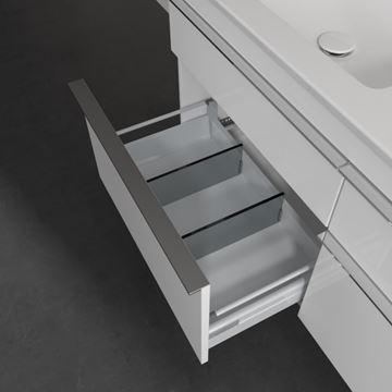 VILLEROY & BOCH VENTICELLO skrinka pod dvojumývadlo 125,3x50,2x59 cm, 4 zásuvky, Glossy White A93001DH Obrázek - fotka