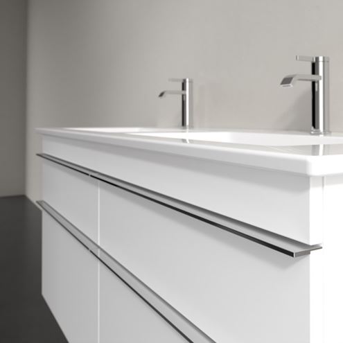 VILLEROY & BOCH VENTICELLO skrinka pod dvojumývadlo 125,3x50,2x59 cm, 4 zásuvky, Glossy White A93001DH Obrázek - fotka