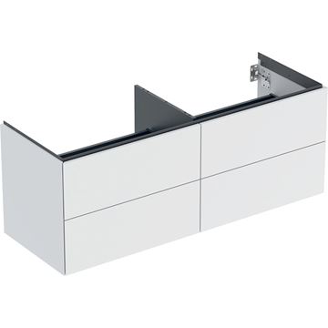 GEBERIT ONE skrinka pod umývadlá 133,2x47x50,4 cm, 4 zásuvky, Push-open, matná biela