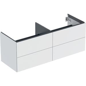 GEBERIT ONE skrinka pod umývadlá 133,2x47x50,4 cm, 4 zásuvky, Push-open, matná biela