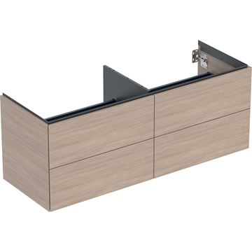 GEBERIT ONE skrinka pod umývadlá 133,2x47x50,4 cm, 4 zásuvky, Push-open, dub