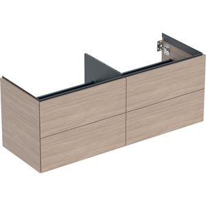 GEBERIT ONE skrinka pod umývadlá 133,2x47x50,4 cm, 4 zásuvky, Push-open, dub