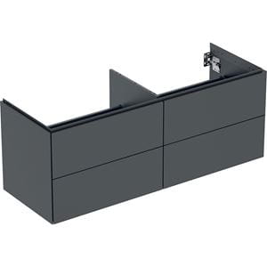 GEBERIT ONE skrinka pod umývadlá 133,2x47x50,4 cm, 4 zásuvky, Push-open, matná čierna