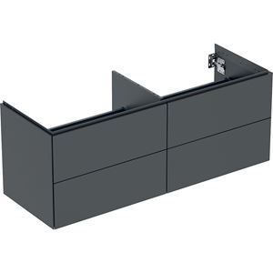 GEBERIT ONE skrinka pod umývadlá 133,2x47x50,4 cm, 4 zásuvky, Push-open, matná čierna