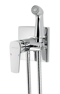 NOVASERVIS METALIA 58 bidetová podomietková batéria, so spŕškou, s telesom, chróm