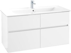 VILLEROY & BOCH VERITY LINE skrinka pod umývadlo 115,5x48,2x61,8 cm, 4 zásuvky, Glossy White