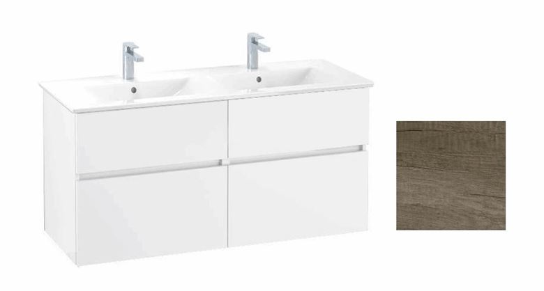 VILLEROY & BOCH VERITY LINE skrinka pod dvojumývadlo 125,5x48,2x61,8 cm, 4 zásuvky, Oak Nebraska B65800PJ Obrázek - Hlavní obrázek