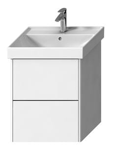 LAUFEN FIORA skrinka pod umývadlo 55,7x45,3x67,4 cm, 2 zásuvky, Push-open, lesklá biela