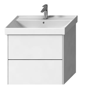 LAUFEN FIORA skrinka pod umývadlo 75,9x45,3x67,4 cm, 2 zásuvky, Push-open, lesklá biela