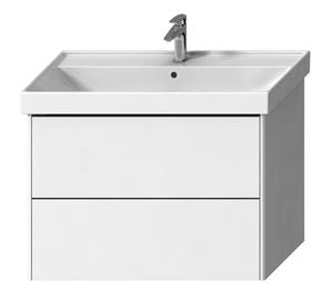 LAUFEN FIORA skrinka pod umývadlo 95,7x45,3x67,4 cm, 2 zásuvky, Push-open, lesklá biela