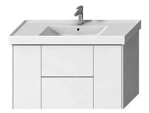 LAUFEN FIORA skrinka pod umývadlo 115,5x45,3x67,4 cm, 2 zásuvky, 2 dvere, Push-open, lesklá biela