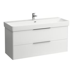 LAUFEN BASE skrinka pod umývadlo 115,9x43,8x51,5 cm, 2 zásuvky, lesklá biela