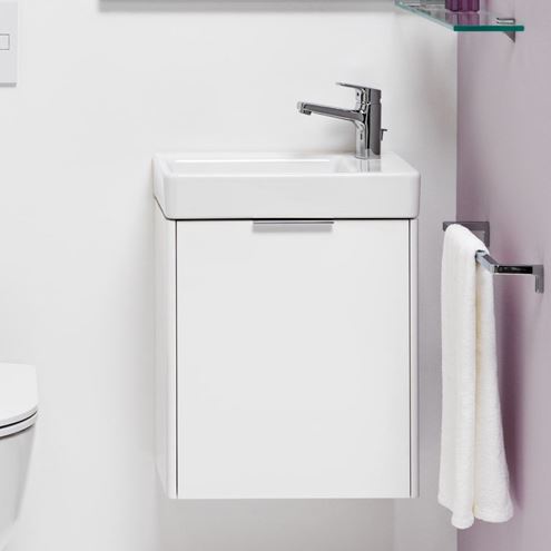 LAUFEN BASE skrinka pod umývadlo 46x26,7x51,5 cm, 1 dvierka, pánty vpravo, lesklá biela H4021021102611 Obrázek - fotka