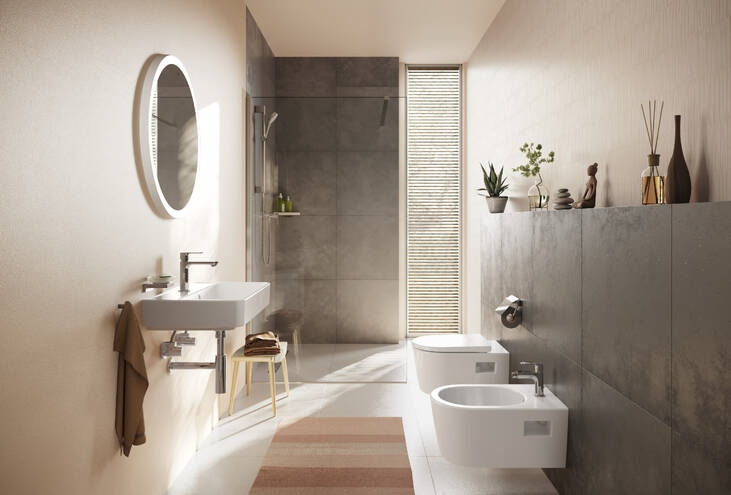 HANSGROHE REBRIS S bidetová stojanková batéria, s odtokovou súpravou, EcoSmart, chróm 72210000 Obrázek - fotka