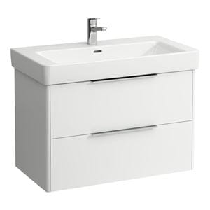 LAUFEN BASE skrinka pod umývadlo 80,9x43,8x51,5 cm, 2 zásuvky, lesklá biela