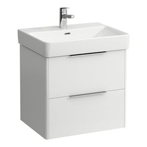 LAUFEN BASE skrinka pod umývadlo 57x43,8x51,5 cm, 2 zásuvky, lesklá biela