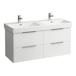 LAUFEN BASE skrinka pod dvojumývadlo 115,9x43,8x51,5 cm, 4 zásuvky, lesklá biela