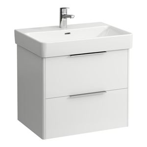 LAUFEN BASE skrinka pod umývadlo 61,5x43,8x51,5 cm, 2 zásuvky, lesklá biela