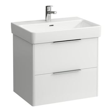LAUFEN BASE skrinka pod umývadlo 61,5x43,8x51,5 cm, 2 zásuvky, lesklá biela
