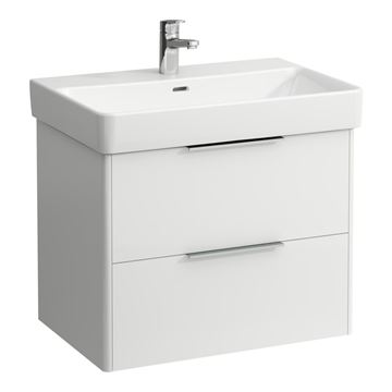 LAUFEN BASE skrinka pod umývadlo 66,5x43,8x53,1 cm, 2 zásuvky, lesklá biela