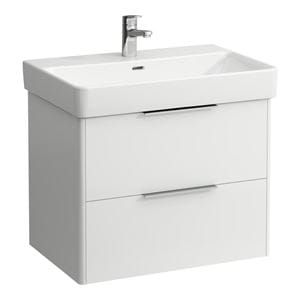 LAUFEN BASE skrinka pod umývadlo 66,5x43,8x53,1 cm, 2 zásuvky, lesklá biela