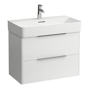LAUFEN BASE skrinka pod umývadlo 73,3x39,1x51,5 cm, 2 zásuvky, lesklá biela