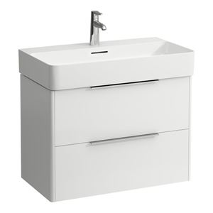 LAUFEN BASE skrinka pod umývadlo 73,3x39,1x51,5 cm, 2 zásuvky, lesklá biela