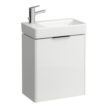 LAUFEN BASE skrinka pod umývadlo 46x26,7x51,5 cm, 1 dvierka, pánty vľavo, lesklá biela