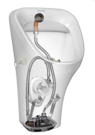 DURAVIT DURASTYLE pisoár s automatickým splachovačom, napájanie z batérie, zadný prívod vody 2804310000 Obrázek - fotka