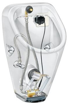 DURAVIT UTRONIC pisoár s automatickým splachovačom, napájanie z batérie, zadný prívod vody 0830370000 Obrázek - fotka