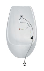 JIKA DOMINO SENSOR pisoár s automatickým splachovačom, napájanie zo siete, zadný prívod vody, Rimless splachovanie, Antibak