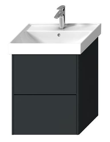 LAUFEN FIORA skrinka pod umývadlo 55,7x45,3x67,4 cm, 2 zásuvky, Push-open, lesklá šedá H40F9924013011 Obrázek - Hlavní obrázek