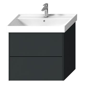 LAUFEN FIORA skrinka pod umývadlo 75,9x45,3x67,4 cm, 2 zásuvky, Push-open, lesklá šedá H40F9934013011 Obrázek - fotka