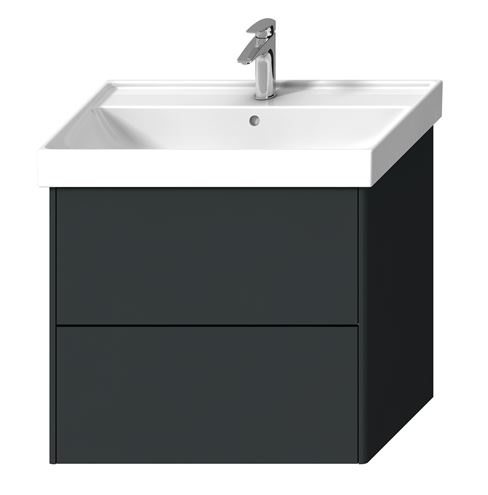 LAUFEN FIORA skrinka pod umývadlo 75,9x45,3x67,4 cm, 2 zásuvky, Push-open, lesklá šedá H40F9934013011 Obrázek - Hlavní obrázek