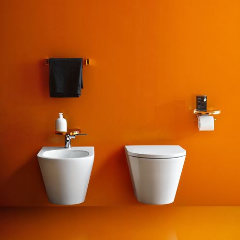 KARTELL BY LAUFEN bidetová stojanková batéria, s odtokovou súpravou, chróm H3413310041111 Obrázek - fotka