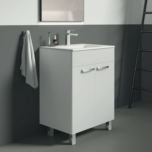 IDEAL STANDARD TEMPO skrinka pod umývadlo 60x44x84 cm, 2 dvierka, lesklá biela E3239WG Obrázek - fotka