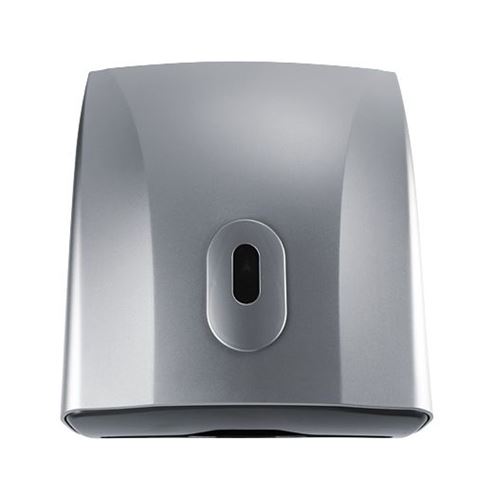 NIMCO zásobník na skladané papierové uteráky, so zámkom, nástenný, strieborná metalická HP 9580-04 Obrázek - Hlavní obrázek