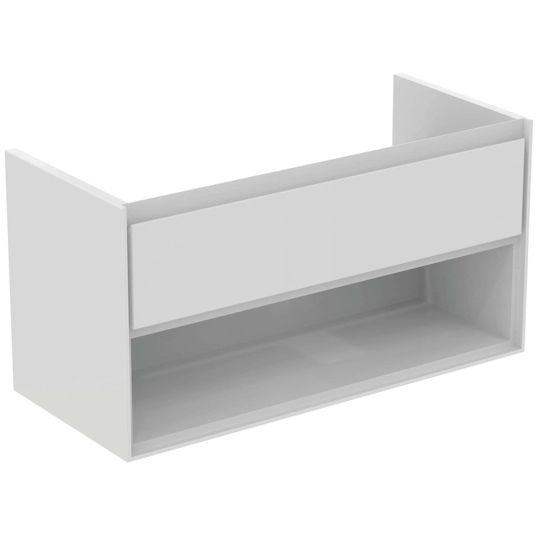 IDEAL STANDARD CONNECT AIR skrinka pod umývadlo 100x44x51, 7 cm, 1 zásuvka, 1 polica, matná biela/lesklá biela
