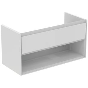 IDEAL STANDARD CONNECT AIR skrinka pod umývadlo 100x44x51, 7 cm, 1 zásuvka, 1 polica, matná biela/lesklá biela