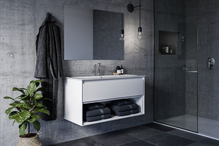 IDEAL STANDARD CONNECT AIR skrinka pod umývadlo 100x44x51, 7 cm, 1 zásuvka, 1 polica, matná biela/lesklá biela E0828B2 Obrázek - fotka